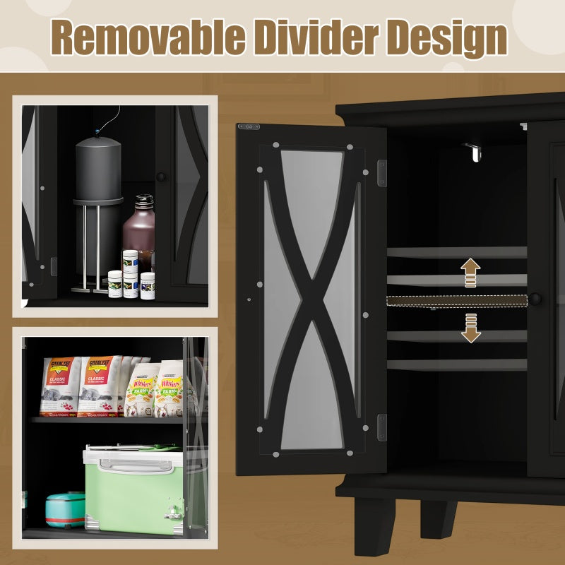 20-gallon Aquarium Rack With 4 AC Outlets And 2 USB Outlets, Farmhouse-style Decorative Aquarium Rack Furniture With Adjustable Shelves 10-20 Gallon Reptile And Turtle Rack With Cabinet Storage Space